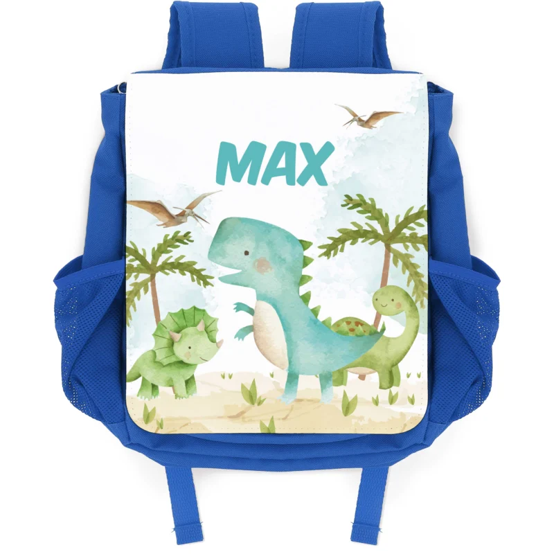 Bedruckter Rucksack für Kinder - Dino mit Name GRAVURZEILE