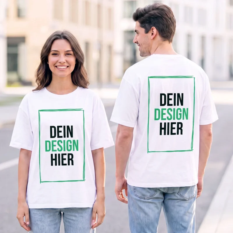 Personalisiertes Oversized T-Shirt - Dein Motiv GRAVURZEILE
