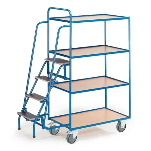 Rollcart Tischwagen mit 4 Trittstufen (4 Etagen) 990x590