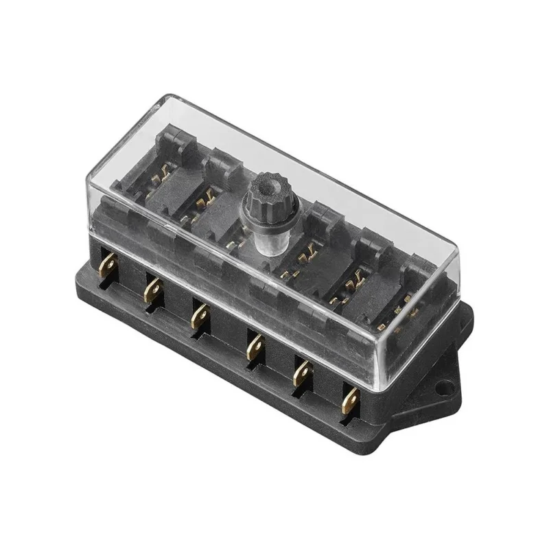 Verteilerdose 6-fach – Anschlussbox für Flachsicherungen Anhänger, Boot, Wohnmobil – APT
