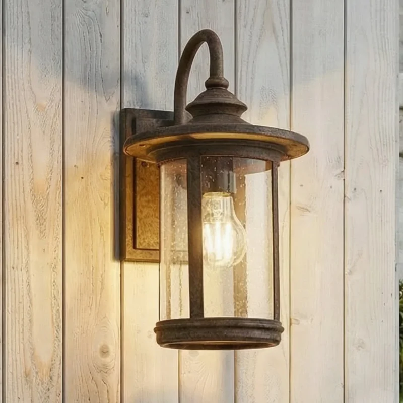 Lindby Außenwandleuchte Lampe Zayn Glas rostfarben IP23 Außenbeleuchtung - 4251911798982