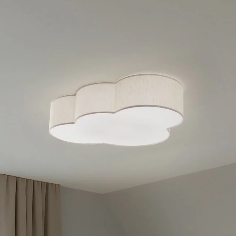 Deckenleuchte Lampe Wolke Cloud Textil beige 63 cm E27 - 5901780543365