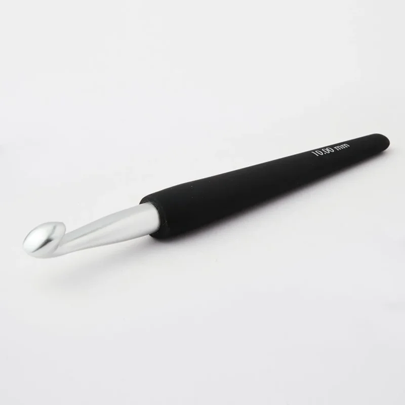 KnitPro Häkelnadel mit Softgriff 5,00 mm silber