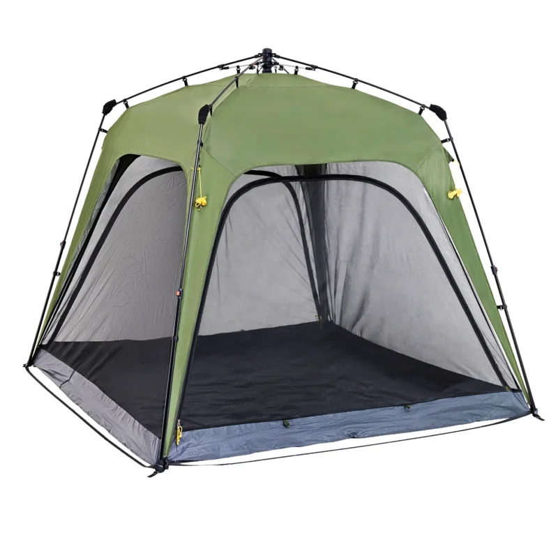 Moskitonetz Einbausatz für Pavillon - 240 x 240 x 175 cm - schwarz mit feinem Netzgewebe und stabilem Rahmen für effektiven Insektenschutz außen am Pavillon.