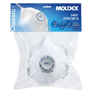 Moldex Atemschutzmaske FFP2 NR D mit Klimaventil, Klassiker in Blisterverpackung (3 Stück)