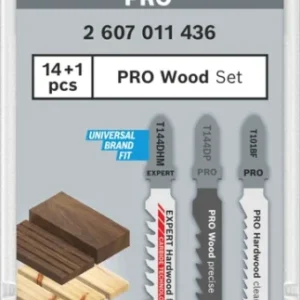 Produktbild von BOSCH Stichsägeblatt-Set 15-teilig für Holz 2607011436 3165140997744