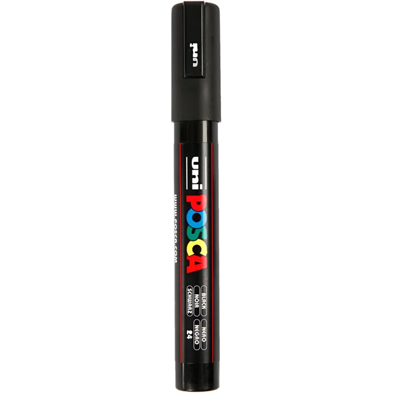 Posca Marker, no. PC-5M, line 2,5 mm, medium, black