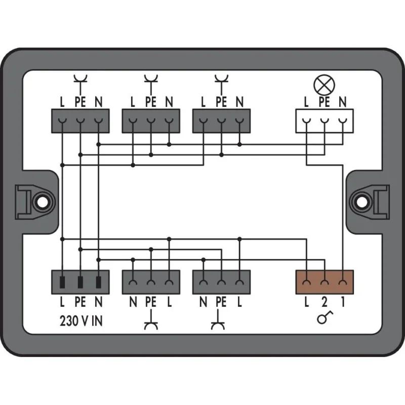 WAGO - Kompaktverteiler für steckbare Gebäudeinstallation Verteilerbox 899-631/478-000 1 Eingang, sw