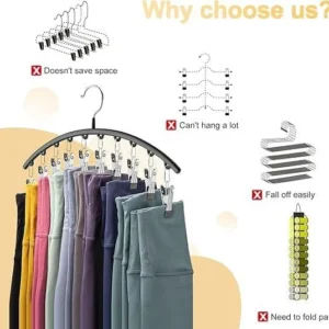 Leggings-Organizer Kleiderbügel mit Gummi-Clips | Karnz