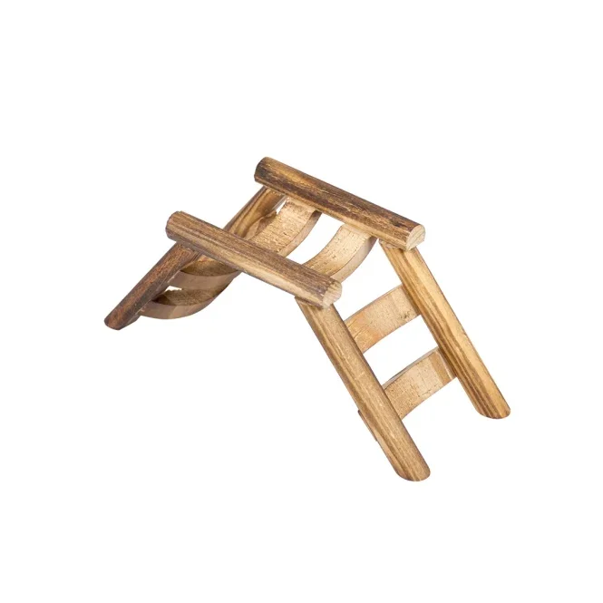 Nagerleiter aus geflammtem Holz