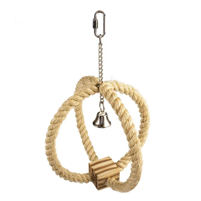 Vogelspielzeug Ringschaukel mit Glocke
