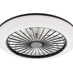 HSL LED-Deckenleuchte mit Ventilator Ø 45,5cm, Deckenventilator mit Lampe, Stufenlos Lüftungsgeschwindigkeiten, mühelose Lichtdimmung, mit Fernbedienung, 2700-6500K, 4300Lm, Klimagerät