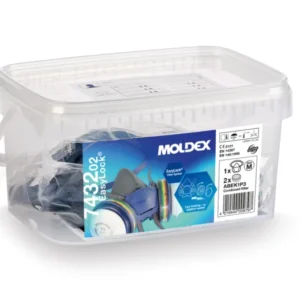 Moldex Atemschutzbox A1B1E1K1 P3 Größe M, Serie 7000, organische Gase, anorganische Gase, Saure Gase, Ammoniak und Partikel EasyLock®