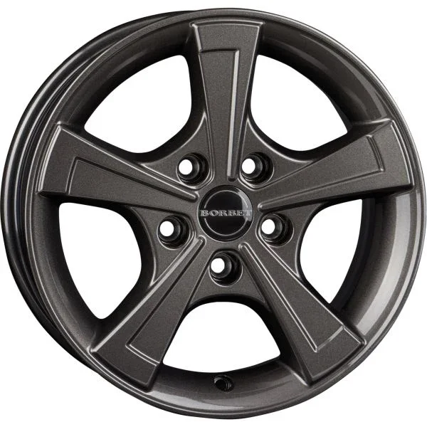 Aluminiumfelge Borbet CWT, mistral anthracite glossy, 15" für Anhänger