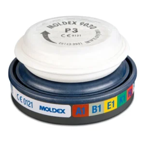 Moldex Kombifilter A1B1E1K1Hg P3, für Serie 7000 + 9000, EasyLock®, organische Gase, anorganische Gase, Saure Gase, Ammoniak, Schwefeldioxid, Quecksilber und Partikel