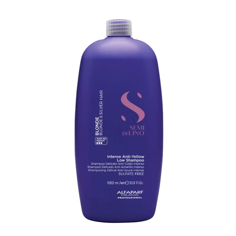 Alfaparf Milano Semi di Lino Blonde Anti Yellow Low Shampoo 1000ml - shampoo delicato anti-giallo