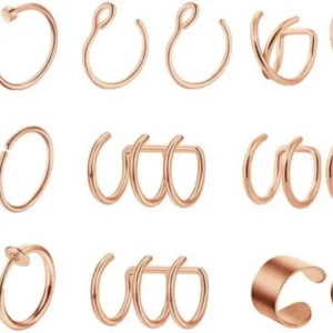 Fake Piercings Ohrklemme Ear Cuff Ohr Edelstahl Ear Manschette Clip