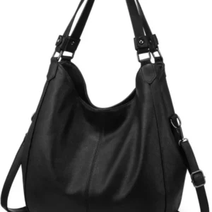 Vintage Damen Handtasche Shopper Lederimitat Groß Magnetisch