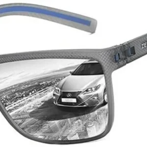 Polarisierte Sonnenbrille Herren Leicht TR90 UV400 Schutz Grauer