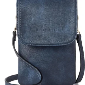 Handytasche Umhängetasche Damen PU Leder Klein Blau