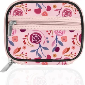 Tablettenbox 7 Tage Pillendose Medikamentenbox Rosa Stofftasche