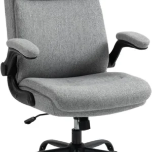 Ergonomischer Bürostuhl mit Wippfunktion und Armlehne - 150 kg - Grau