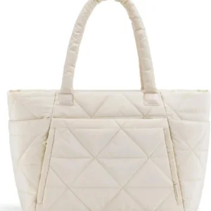 Tragetasche mit Reißverschluss und Fächern für Damen, Schultertasche