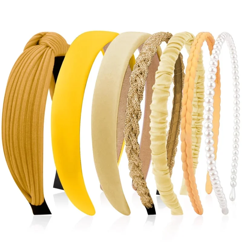 7-teiliges Perlen Stirnband Set für Damen und Mädchen
