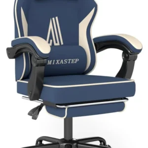 Ergonomischer Gaming Stuhl mit Fußstütze & Lendenkissen