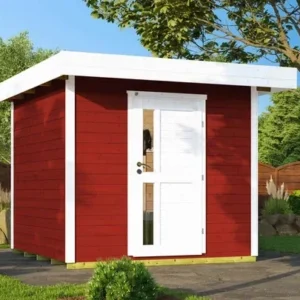 Weka Gartenhaus Kingston 172, 235x241, Schwedenrot