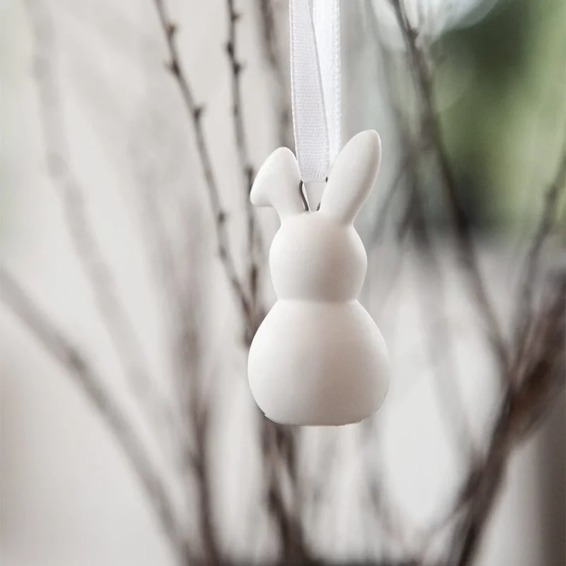 Hase Elsa mit Aufhängung - weiß
