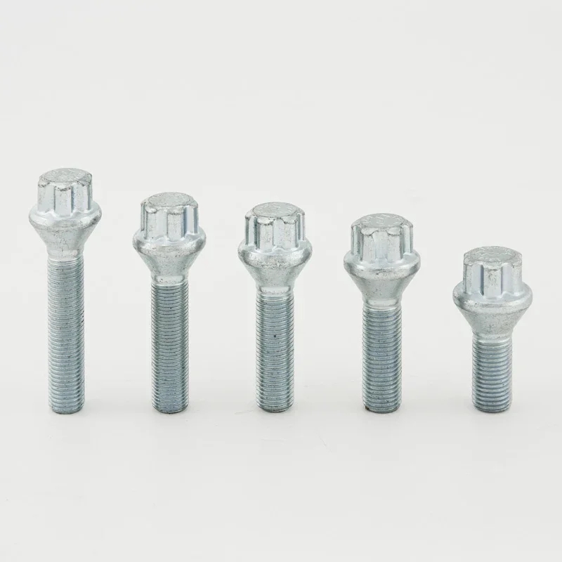 TPI, Lange Radbolz - M12x1.25mm - Kegelbund - Länge 50mm, Stahl, Silber