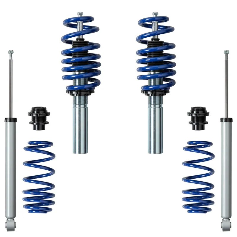 Bonrath, Gewindefahrwerke passend für Audi A4 B8 Limousine/Avant 1.8-3.2 2008-2015, Stahl, Aluminium, Blau