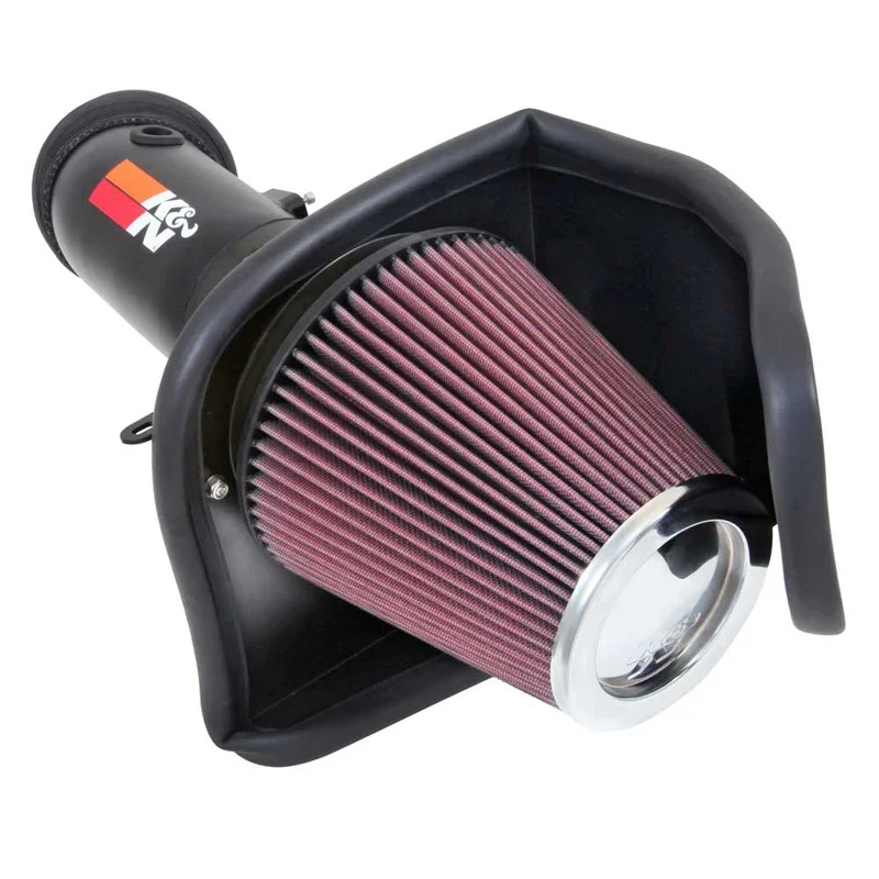 K&N, Typhoon Kit passend für Dodge Challenger/Charger 6.2L 2015-2016 - Schwarz Texturiert (69-2550TTK), Baumwolle, Rot