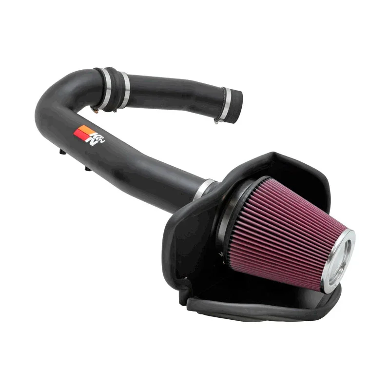 K&N, High Performance Air Intake Kit passend für Jeep Grand Cherokee & Dodge Durango 3.6L V6 2011-2015 - Schwarz (77-1560), Baumwolle, Rot