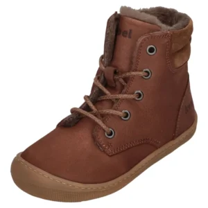 KOEL warm gefütterte Barefoot Kinderstiefel - DARIUS WOOL - chocolate