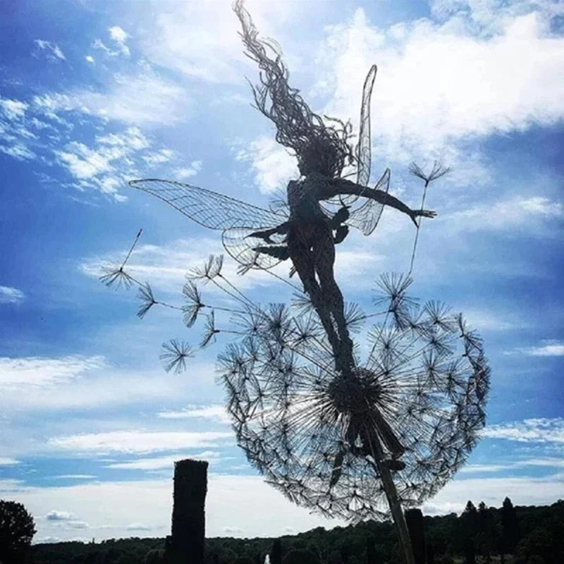 Fairy auf einem Milchfaden Kunstskulptur Karnz