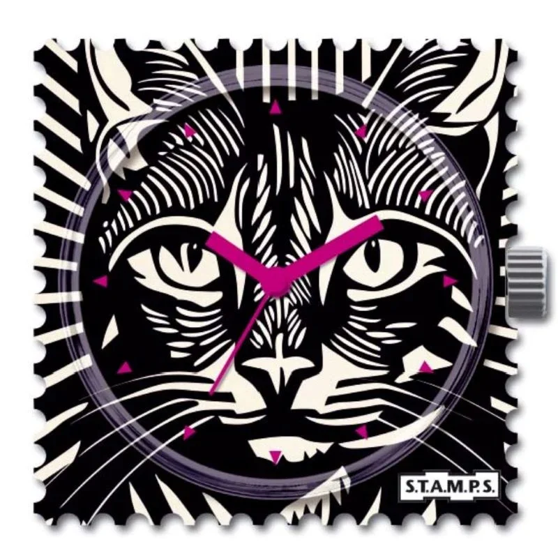 STAMPS Uhren Motiv schwarze Katze