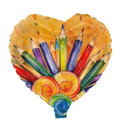 Back To School Helium Ballon Potlood Leeg 45cm van VDV Benefit koop je bij Partywinkel