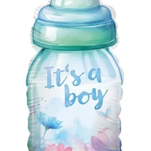 Blauwe Helium Ballon It'S A Boy Fles Leeg 78cm van VDV Benefit koop je bij Partywinkel