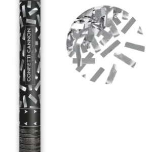Canon à confettis bandes métalliques pour fête argentées
