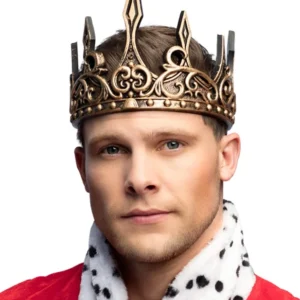 Couronne de roi médiéval pour homme bronze vieilli réglable