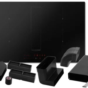Elica SET NikolaTesla Fit XL Raw BR/A/83 Kochfeldabzug Induktion Schwarz Matt + KIT0167756 Installationsset Umluft