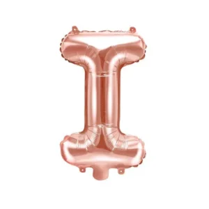 Folie Ballon Letter I Rose Goud Leeg 35cm van Partydeco koop je bij Partywinkel