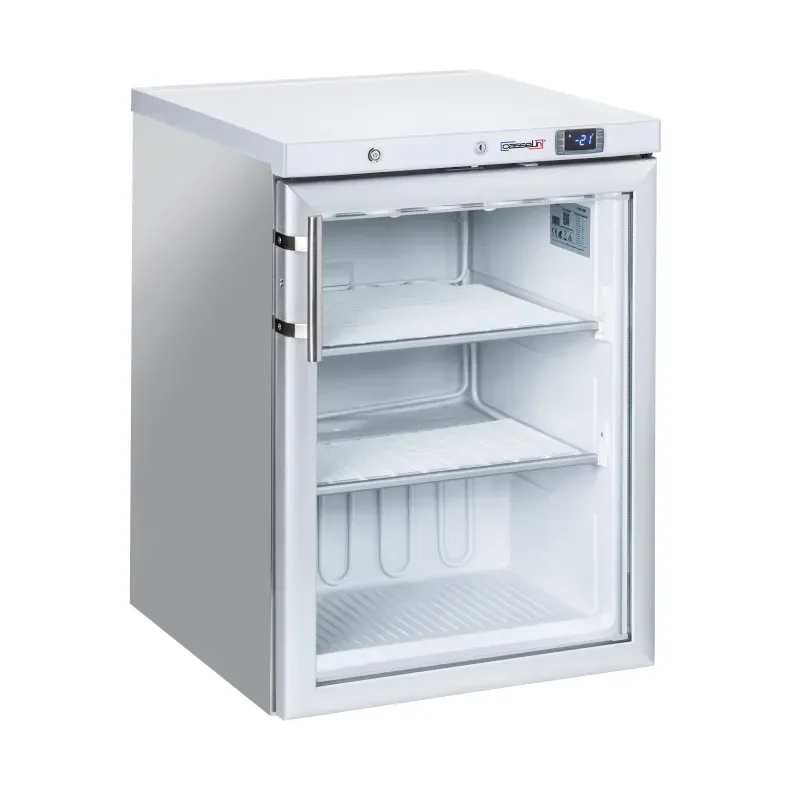 Casselin Gefrierschrank mit Glastür 200 L Stahl