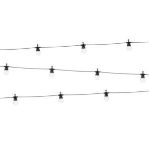 LED-Lichterkette 5 Meter Schwarz für Garten & Party
