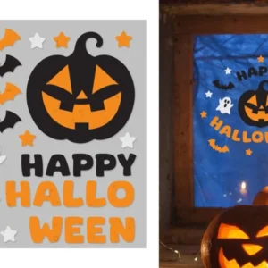 Halloween Raamdecoratie Happy Halloween 50cm van Fiestas Guirca koop je bij Partywinkel