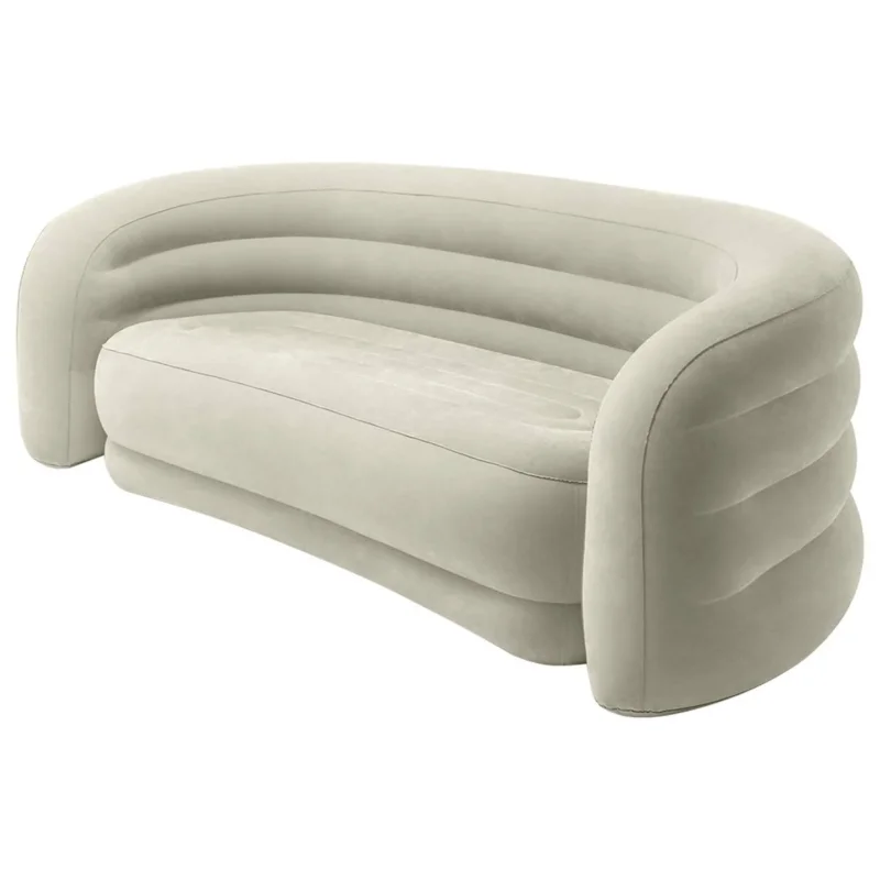 Intex Sofa Couch Sitzmöbel Polstersofa Wohnlandschaft Relaxsofa grau 3-Sitzer - 6941057430676