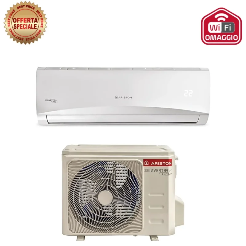 climatizzatore condizionatore ariston inverter serie prios 12000 btu c 35 mud0 r 32 wi fi optional classe a__ a_