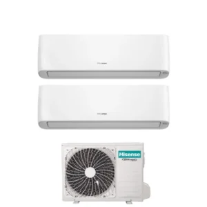 climatizzatore condizionatore hisense dual split inverter serie hi energy 9_12 con 2amw52u4rxc r 32 wi fi integrato 9000_12000 novita